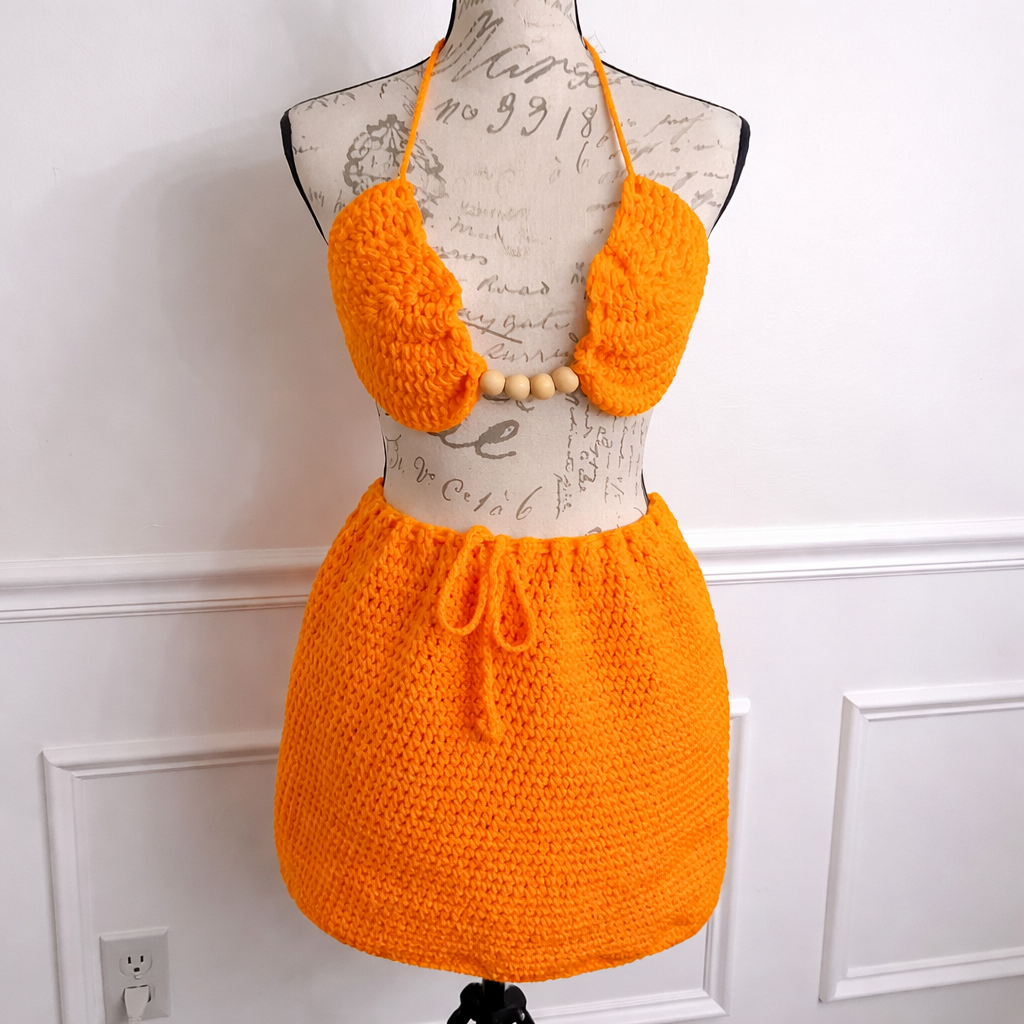 2 Piece Outfits Sexy Crochet Dress