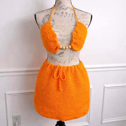 2 Piece Outfits Sexy Crochet Dress